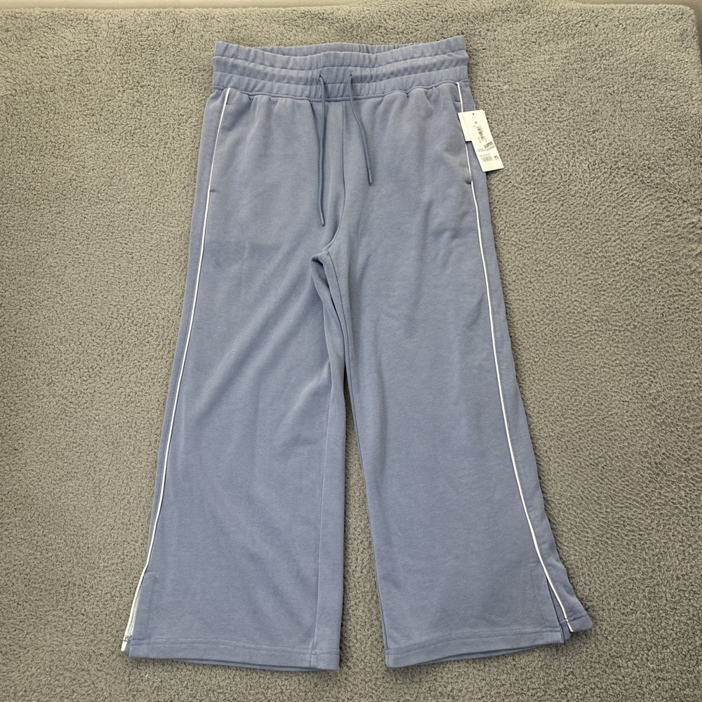NWT Yogalicious Lux Easy Of Mind Sweatpants Wide Leg Blue Athleisure Women's XL